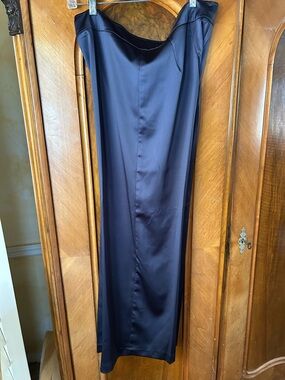 Ave Montage Navy Satin Pant Spandex Sz 12